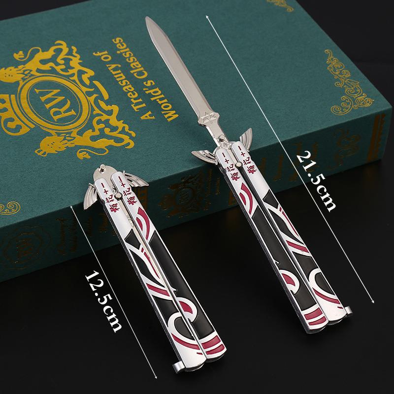 2022 New Anime Demon Slayer Butterfly Knife Alloy Simulation Weapon Model Toy For Adult Outdoor Hand 2 - Anime Knife