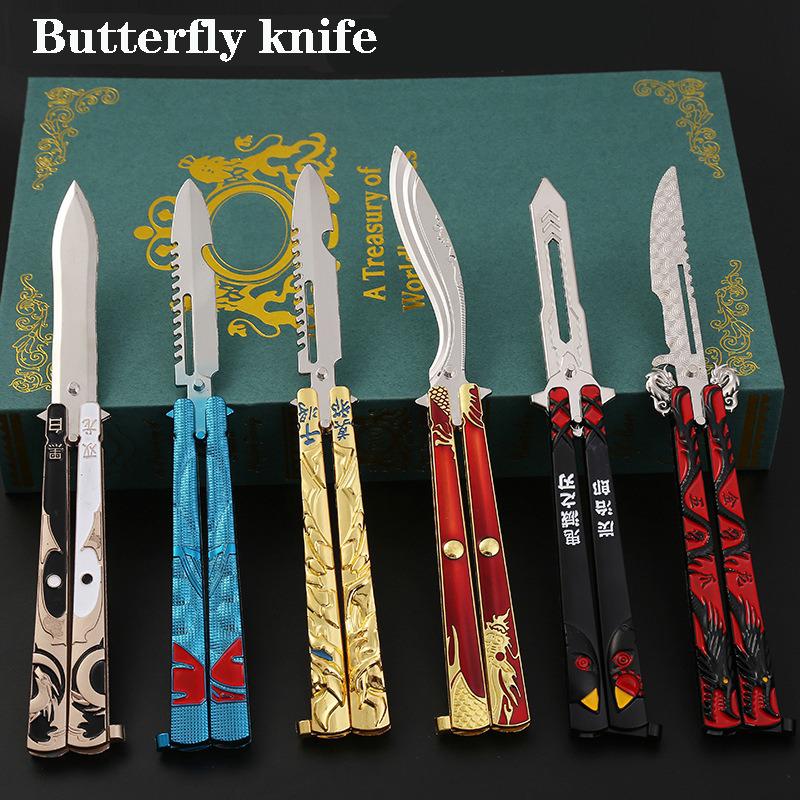 2022 New Anime Demon Slayer Butterfly Knife Alloy Simulation Weapon Model Toy For Adult Outdoor Hand - Anime Knife