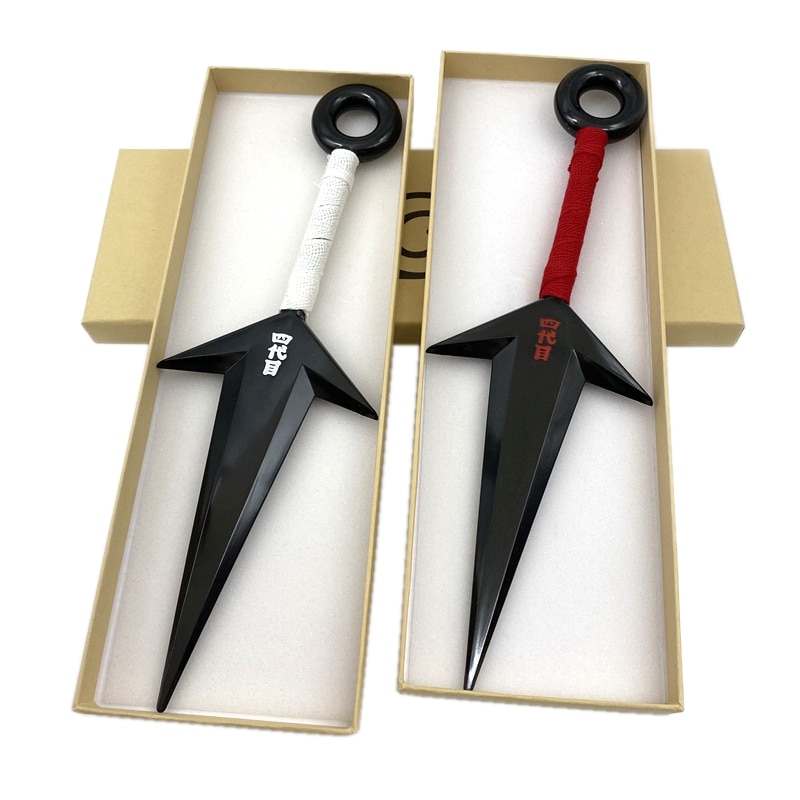 26cm Anime Naruto Kunai Weapon Action Figures Uzumaki Kakashi Cosplay Accessories Prop Collection Plastic Model Kids - Anime Knife