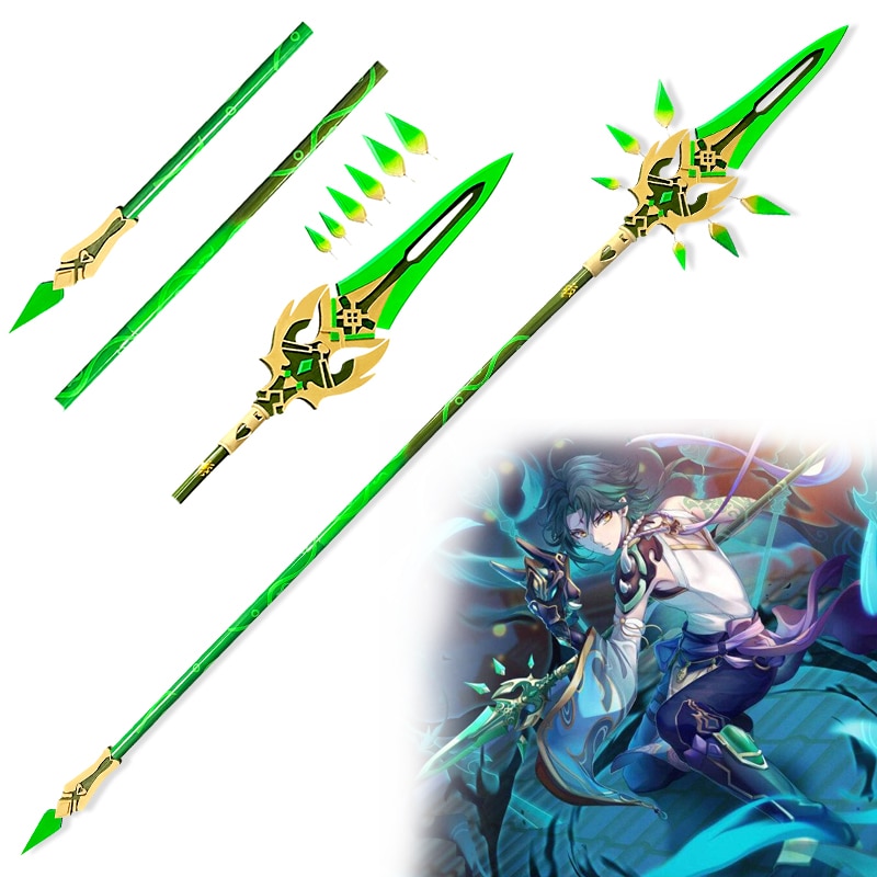 Anime Cosplay Genshin Impact Xiao Cosplay Arms Men Game Props Knife and Spear Primordial Jade Winged - Anime Knife