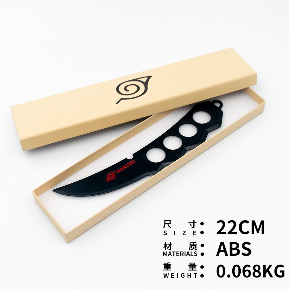 Anime Hokage Ninja 22cm Kunai Plastic Weapon Model Toy Kunai Asuma Knife Cosplay Kakashi Cutter Costume 1 - Anime Knife