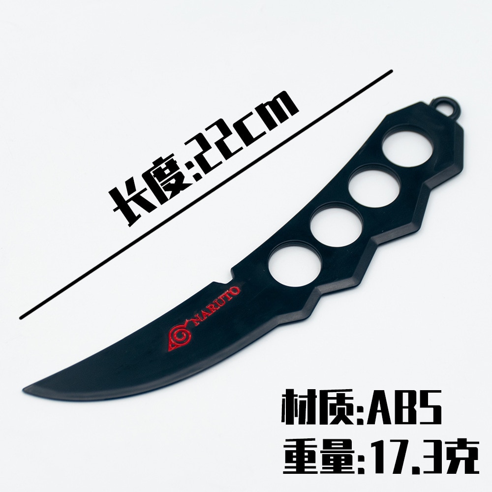 Anime Hokage Ninja 22cm Kunai Plastic Weapon Model Toy Kunai Asuma Knife Cosplay Kakashi Cutter Costume 3 - Anime Knife